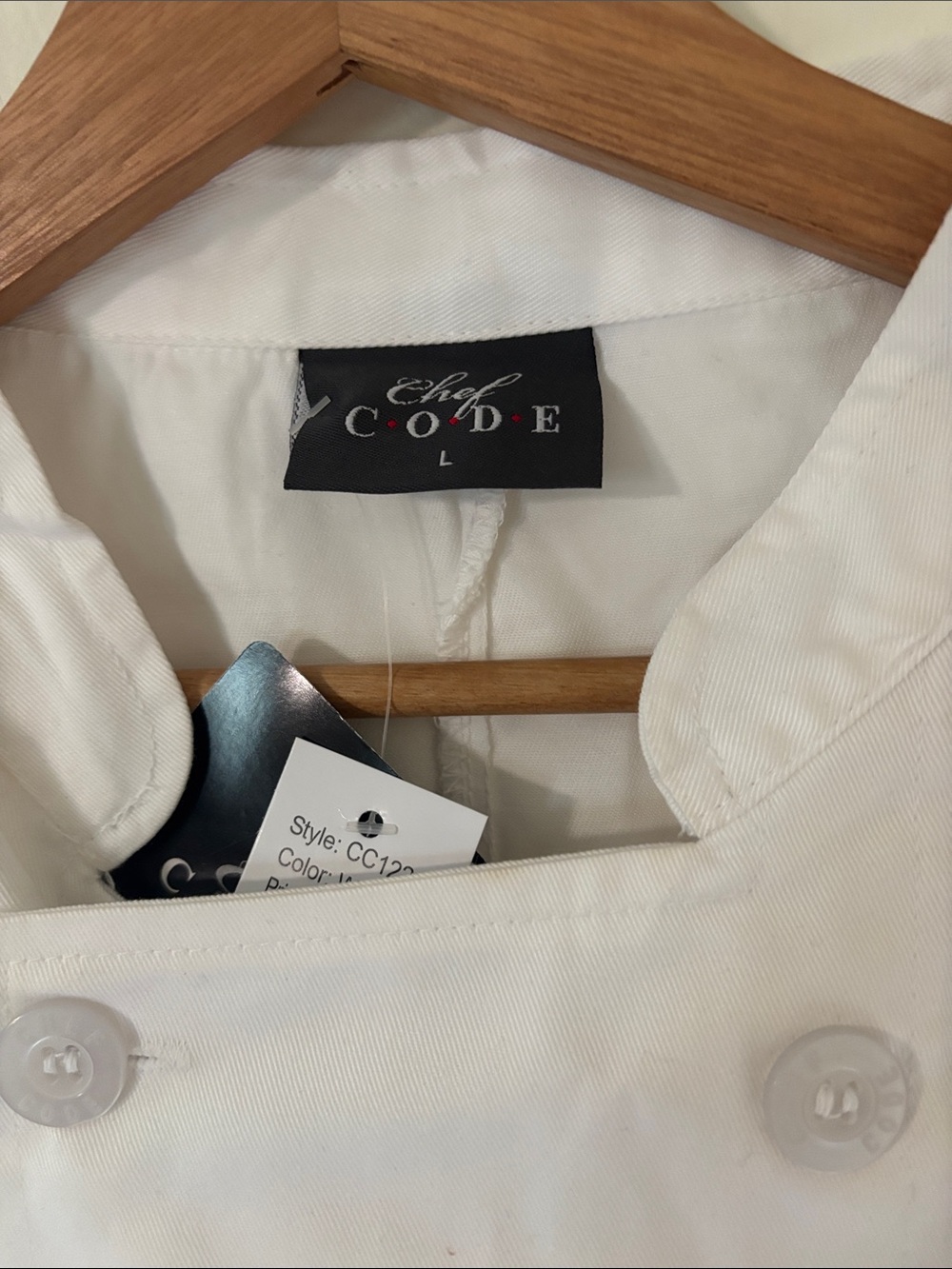 Chef Code White Double-Breasted Chef Jacket - Picture 6 of 10